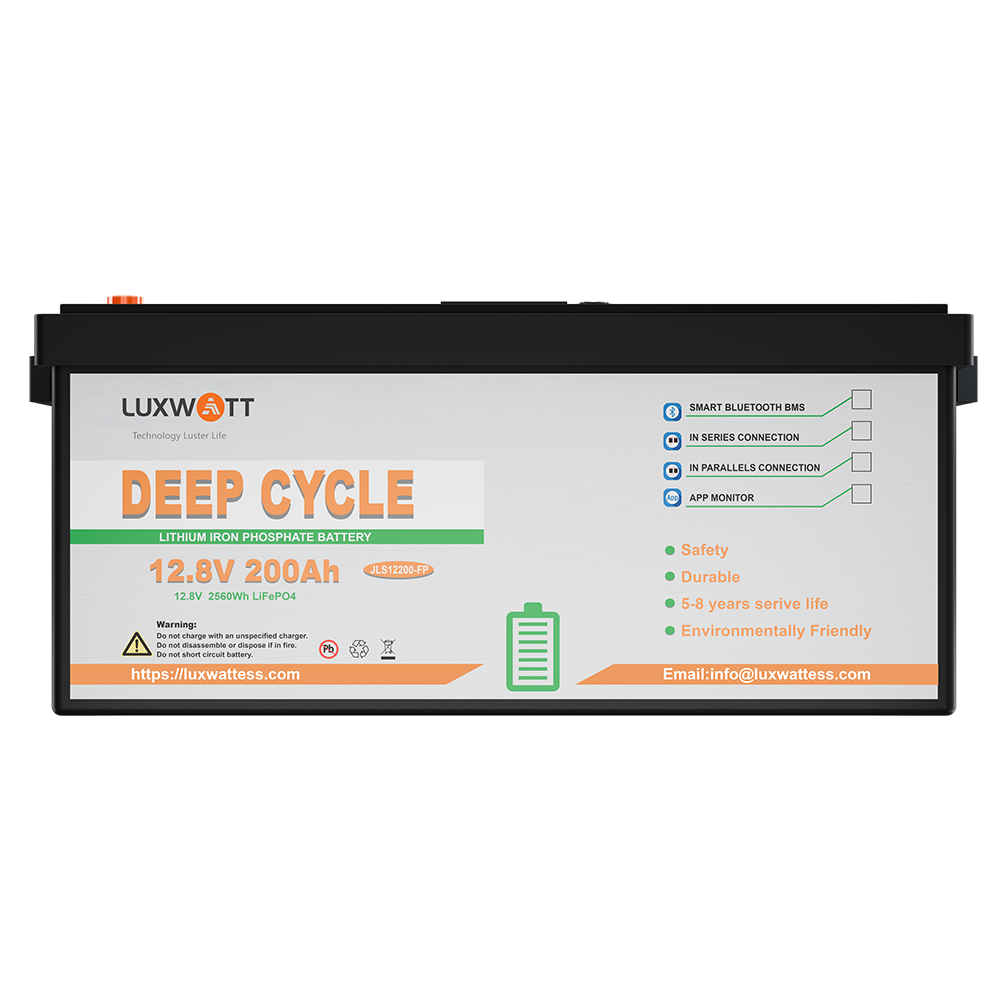 2.56kWh 12.8V 200Ah LUX-12200FP lithium battery